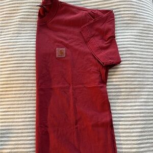 Carhartt Brick Red Tee with Logo Patch